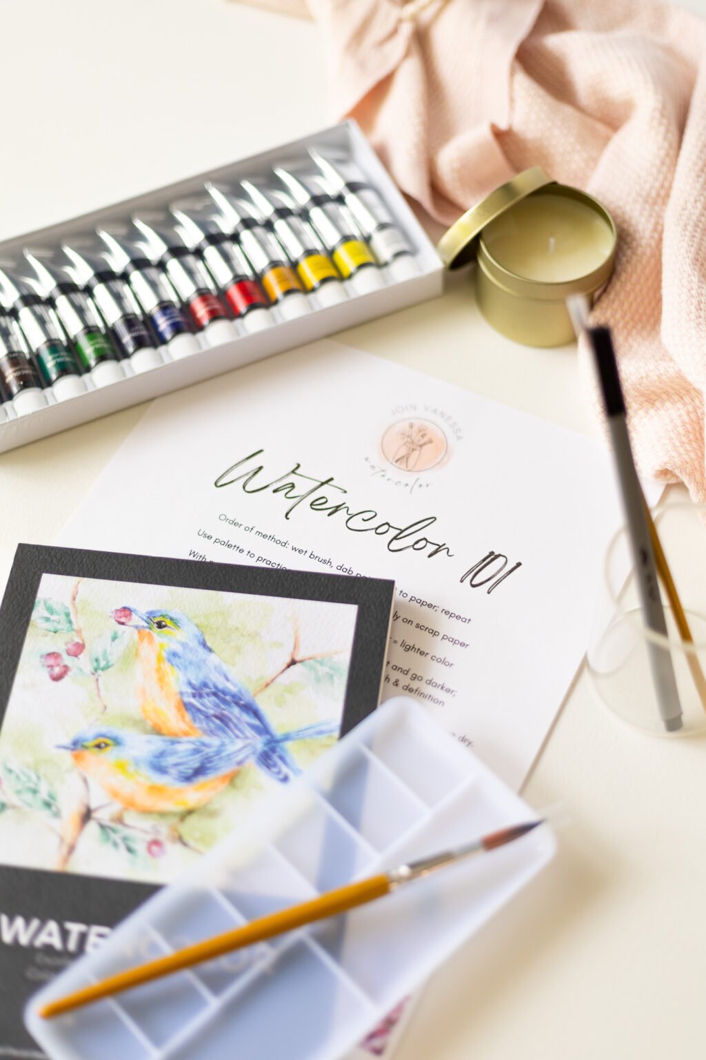 abby logan photo product session with watercolor paint kit